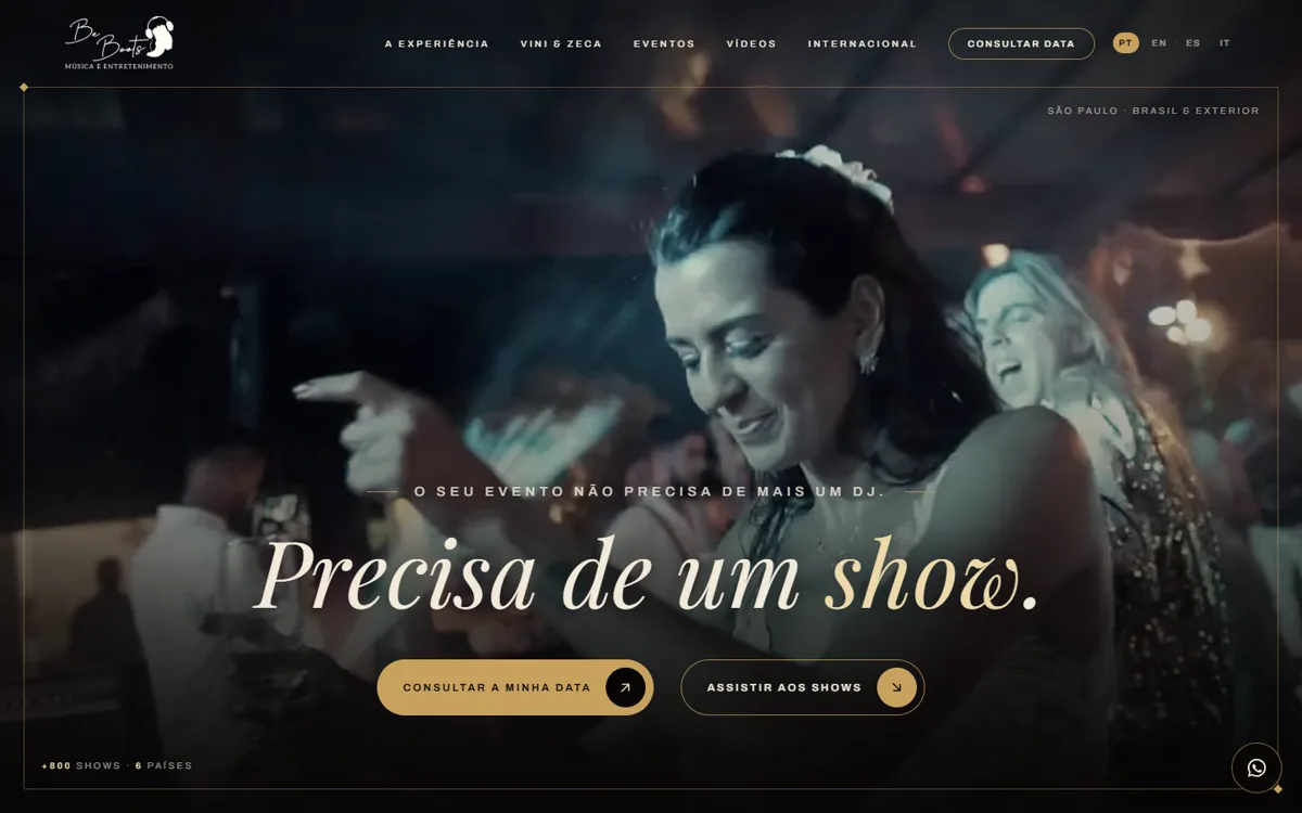 Site da dupla Be Boots